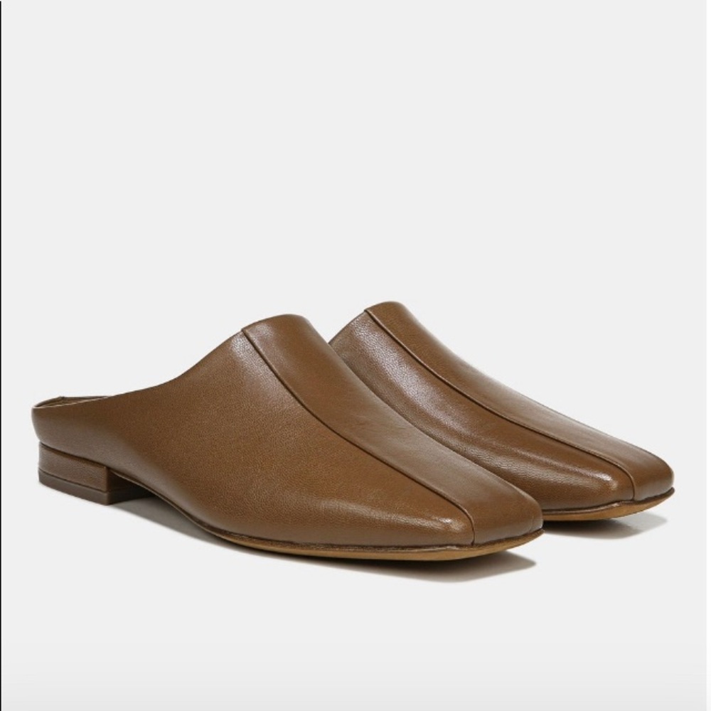 Vince Nida Leather Slippers Mules Slides - 37